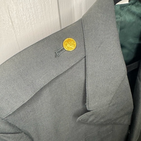 USGI US Army Class A Uniform Coat Size 40R AG 489 Green Poly Wool 1992 size 39. - Picture 3 of 13